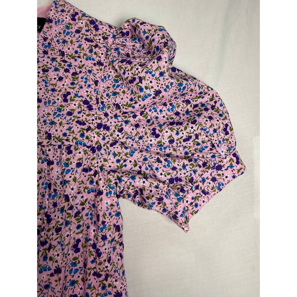 Pomander Place Quinn Dress Lilac Floral Puff Sleeve Lined XSMALL - Picture 5 of 14